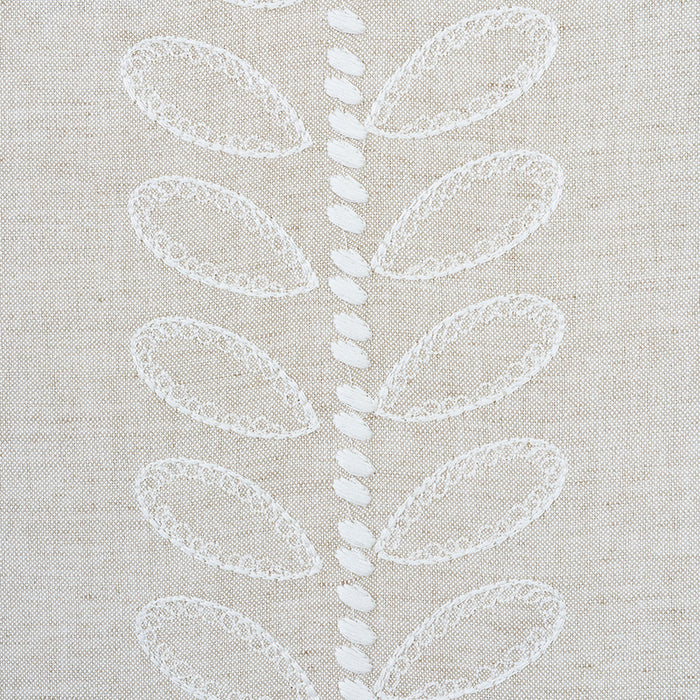 Schumacher Camile Embroidery Natural Fabric Sample 78741