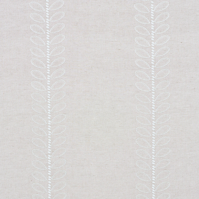 Schumacher Camile Embroidery Natural Fabric Sample 78741