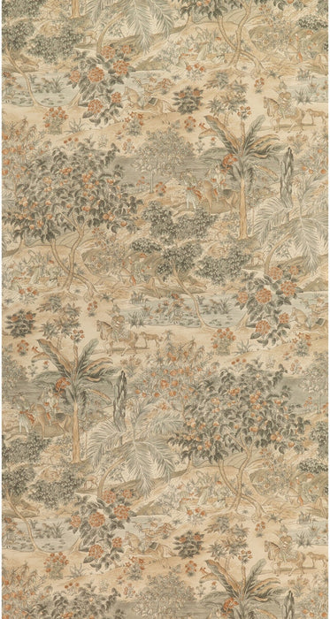 GP & J Baker Ramayana Woodsmoke Wallpaper BW45088.4.0