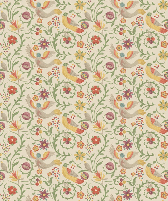 GP & J Baker Royal Court Red/Green Wallpaper BW45149.1.0