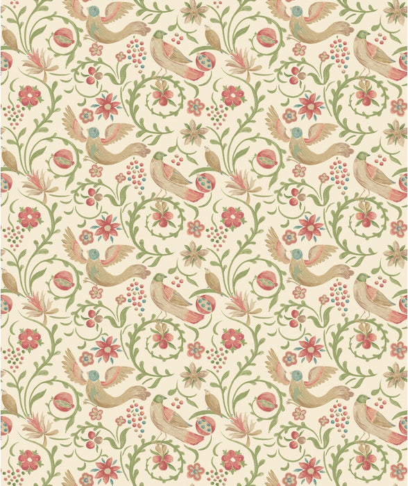 GP & J Baker Royal Court Pink/Green Wallpaper BW45149.6.0