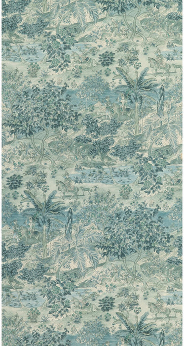 GP & J Baker Ramayana Blue Wallpaper BW45088.2.0