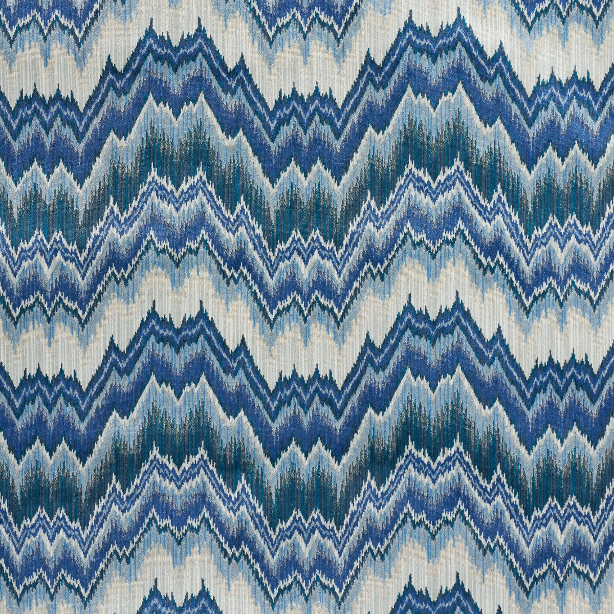 Schumacher Bezique Flamestitch Velvet Lapis Fabric Sample 78792