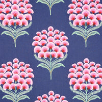 Schumacher Aurelia Embroidery Navy Fabric 78810