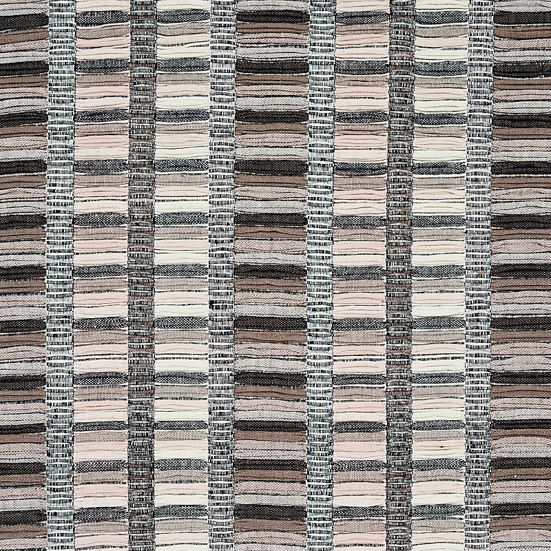 Schumacher Palopo Hand Woven Stripe Black Fabric Sample 78820