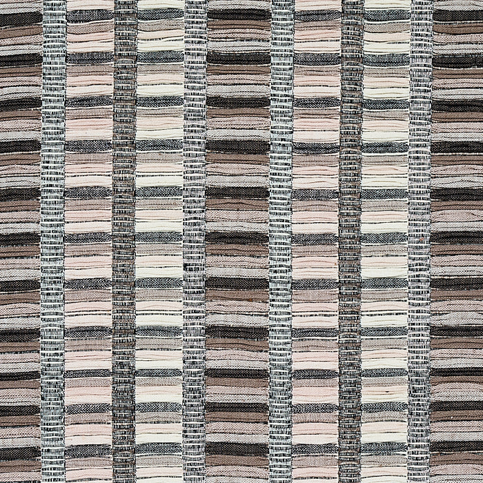 Schumacher Palopo Hand Woven Stripe Black Fabric 78820