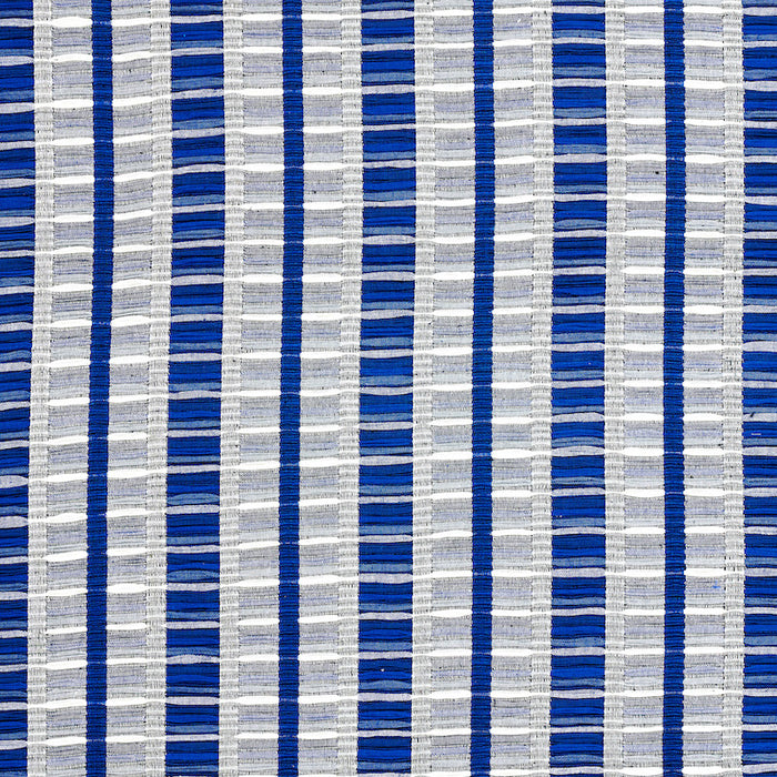 Schumacher Palopo Hand Woven Stripe Azul Fabric Sample 78822