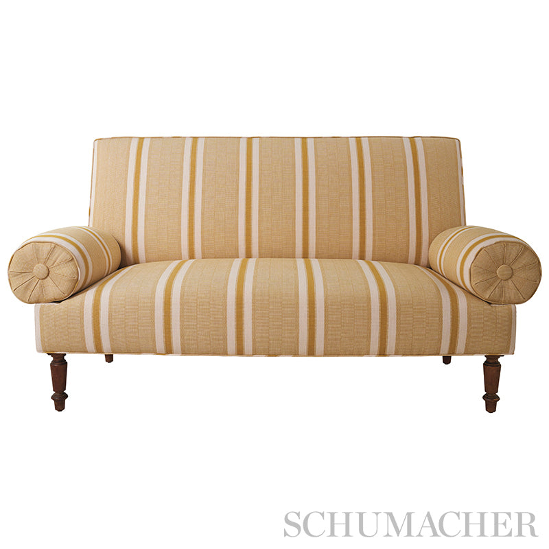 Schumacher Ipala Hand Woven Stripe Yellow Fabric 78833