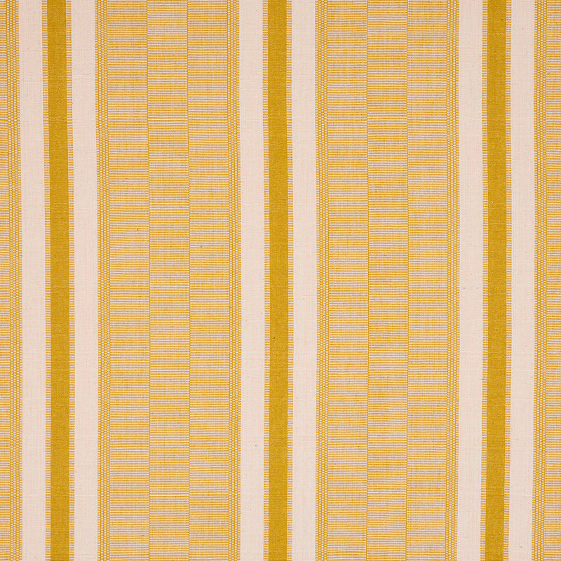 Schumacher Ipala Hand Woven Stripe Yellow Fabric Sample 78833