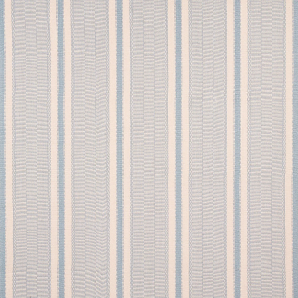 Schumacher Ipala Hand Woven Stripe Sky Fabric Sample 78834