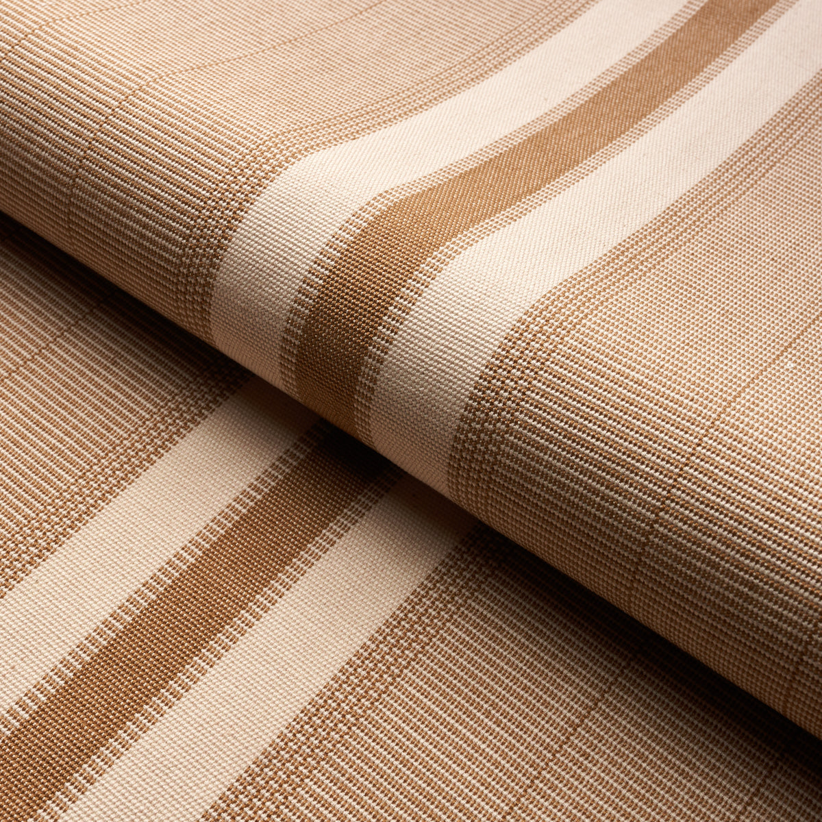 Schumacher Ipala Hand Woven Stripe Carmel Fabric 78835