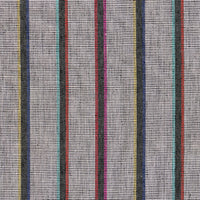 Schumacher Corcha Hand Woven Stripe Mono Multi Fabric 78840
