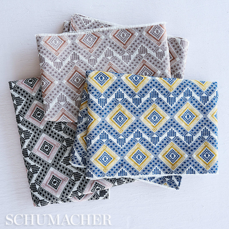 Schumacher Ocosito Hand Woven Black Fabric 78900