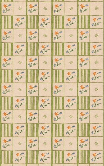 GP & J Baker Forget-Me-Not Green Fabric Sample BP11137.3.0