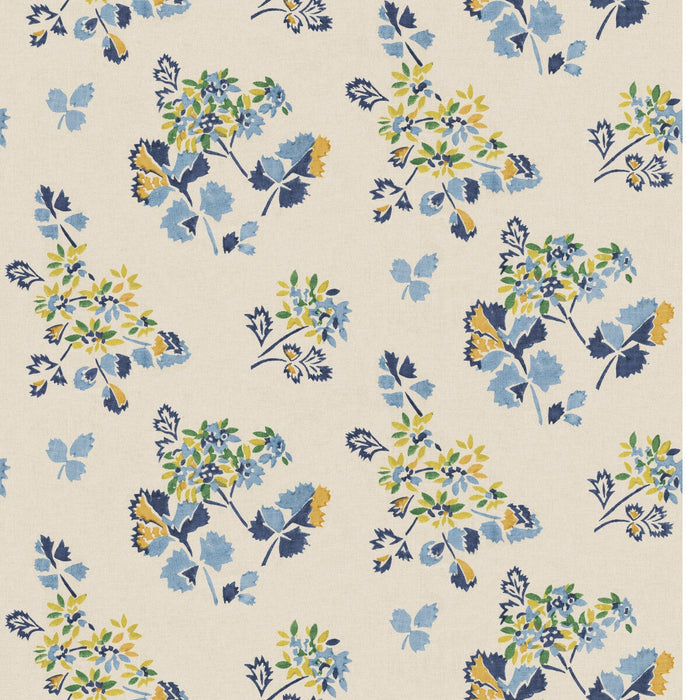 GP & J Baker Forest Flower Blue/Green Wallpaper Sample BW45163.2.0
