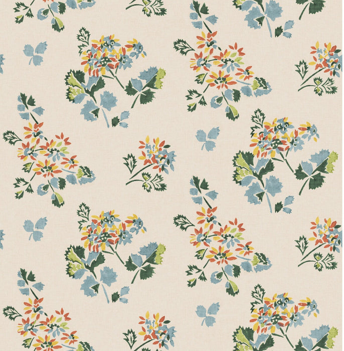 GP & J Baker Forest Flower Teal/Spice Wallpaper Sample BW45163.3.0