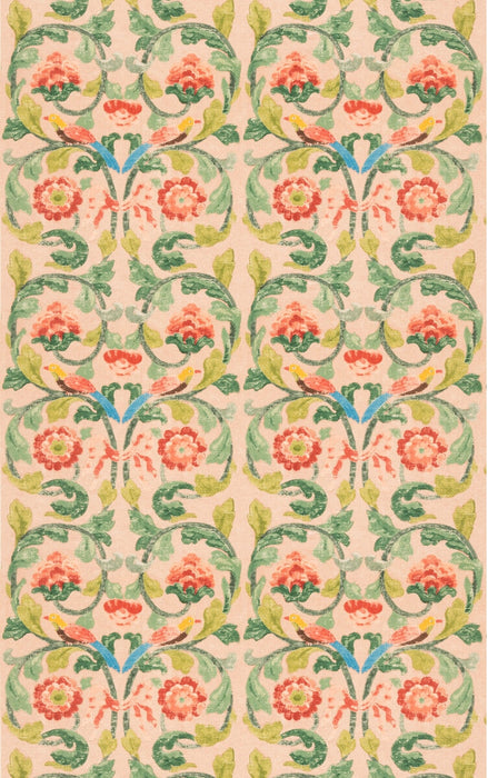 GP & J Baker Tudor Rose Plaster Fabric Sample BP11135.1.0