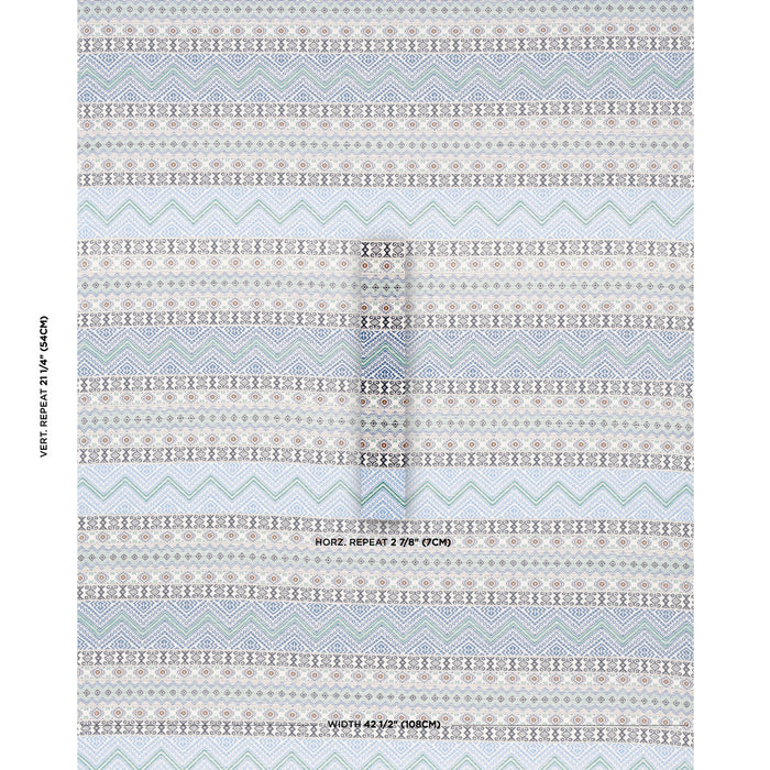 Schumacher Holmul Hand Woven Blue Fabric 78921