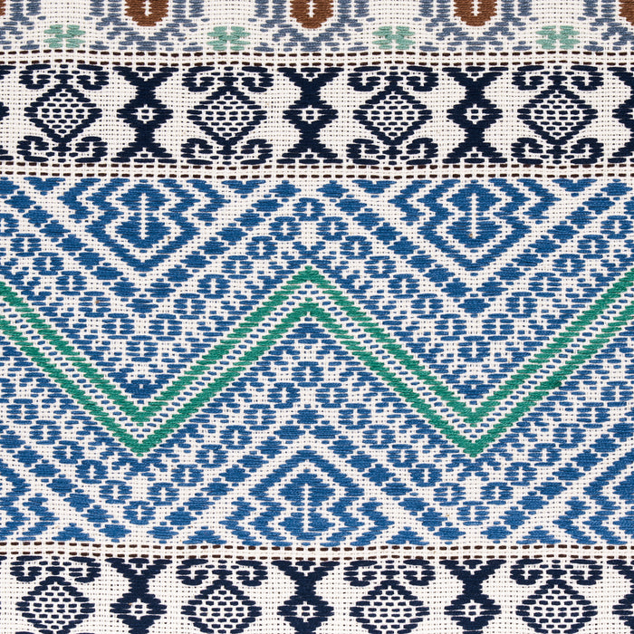 Schumacher Holmul Hand Woven Blue Fabric Sample 78921