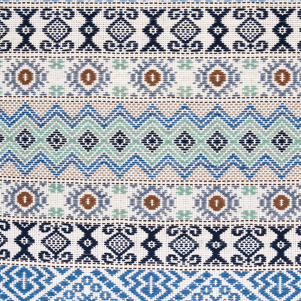 Schumacher Holmul Hand Woven Blue Fabric 78921
