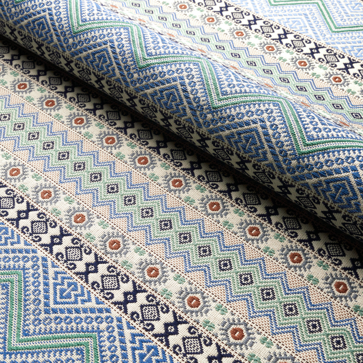 Schumacher Holmul Hand Woven Blue Fabric 78921