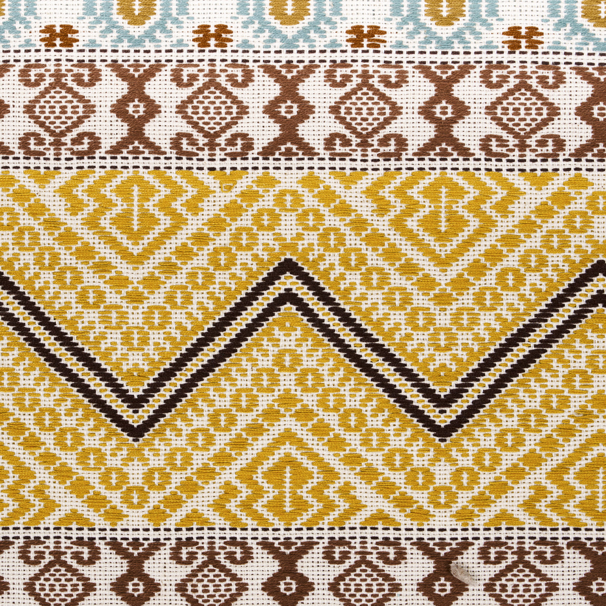 Schumacher Holmul Hand Woven Ochre Fabric 78922