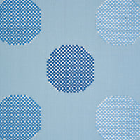 Schumacher Hansen Embroidery Blue Fabric 78942