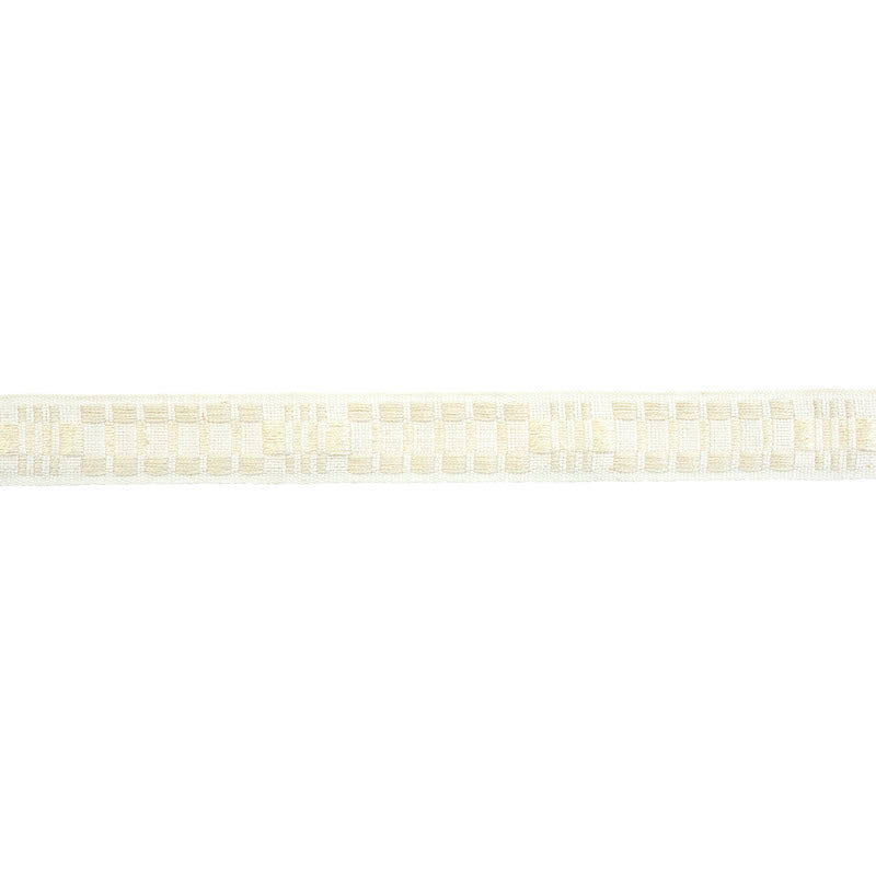 Schumacher Carmo Tape Narrow Ivory Trim Sample 78993