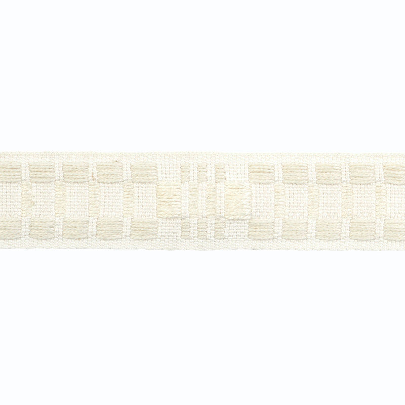 Schumacher Carmo Tape Narrow Ivory Trim Sample 78993