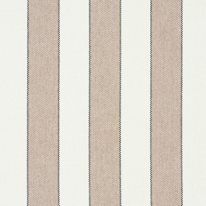 Schumacher Blumont Stripe Indoor/Outdoor Stone Fabric Sample 79051