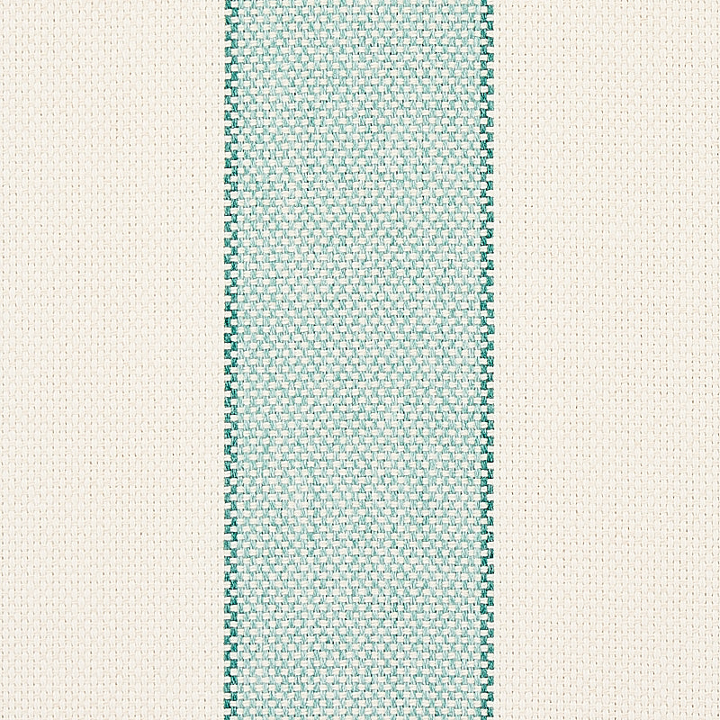 Schumacher Blumont Stripe Indoor/Outdoor Aqua Fabric Sample 79053