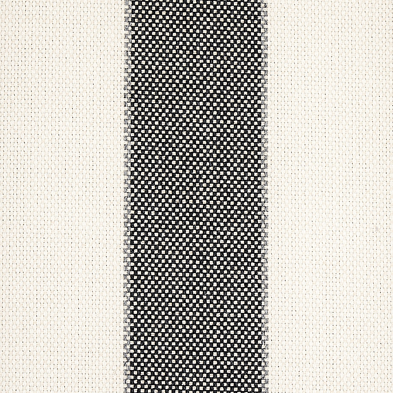 Schumacher Blumont Stripe Indoor/Outdoor Charcoal Fabric Sample 79054