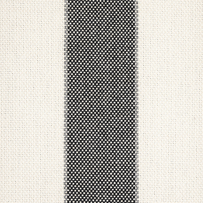Schumacher Blumont Stripe Indoor/Outdoor Charcoal Fabric Sample 79054