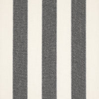 Schumacher Blumont Stripe Indoor/Outdoor Charcoal Fabric 79054