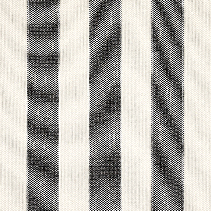 Schumacher Blumont Stripe Indoor/Outdoor Charcoal Fabric Sample 79054