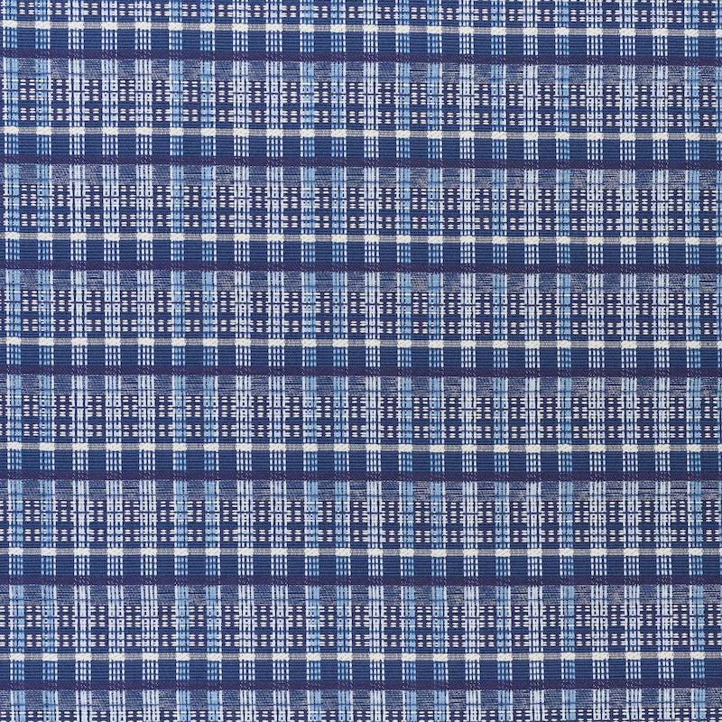 Schumacher Zealand Check Denim Fabric 79070