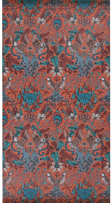 Clarke & Clarke Amazon Red Wallpaper W0098/05.CAC.0
