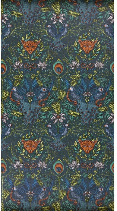 Clarke & Clarke Amazon Navy Wallpaper W0098/03.CAC.0