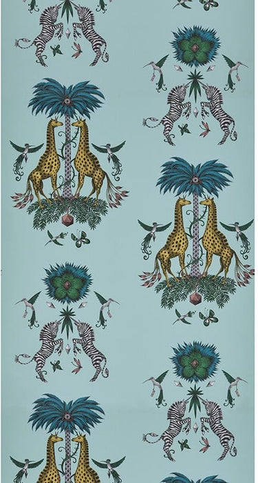 Clarke & Clarke Creatura Turquoise Wallpaper W0114/04.CAC.0