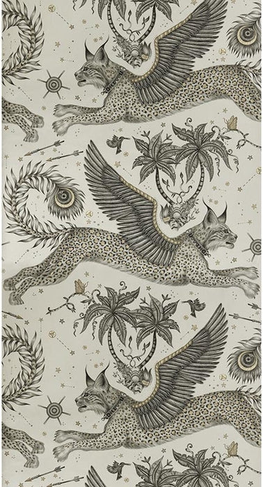 Clarke & Clarke Lynx Gilver Wallpaper W0118/02.CAC.0