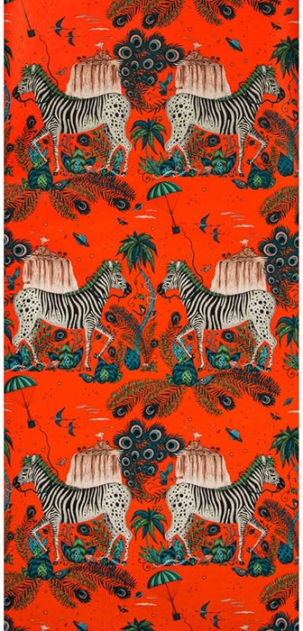 Clarke & Clarke Lost World Red Wallpaper W0117/05.CAC.0