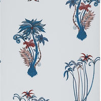 Clarke & Clarke Jungle Palms Blue Wallpaper W0101/01.CAC.0