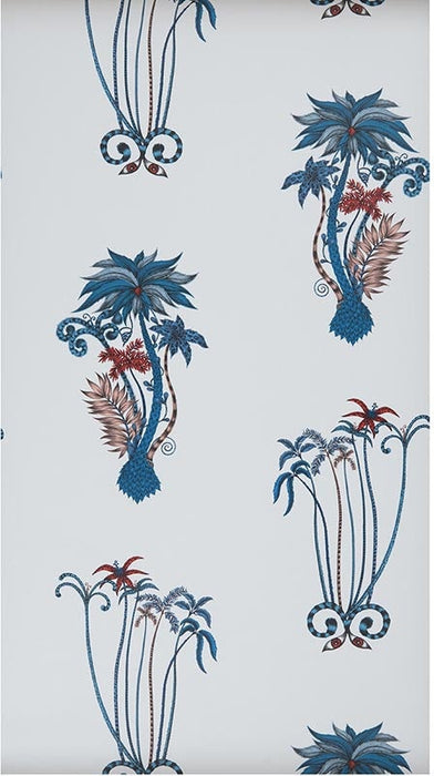 Clarke & Clarke Jungle Palms Blue Wallpaper W0101/01.CAC.0