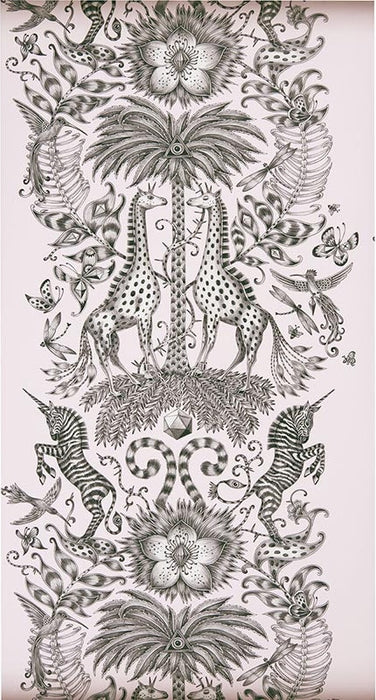 Clarke & Clarke Kruger Pink Wallpaper W0102/07.CAC.0