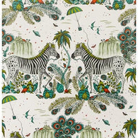 Clarke & Clarke Lost World Green Wallpaper W0117/02.CAC.0