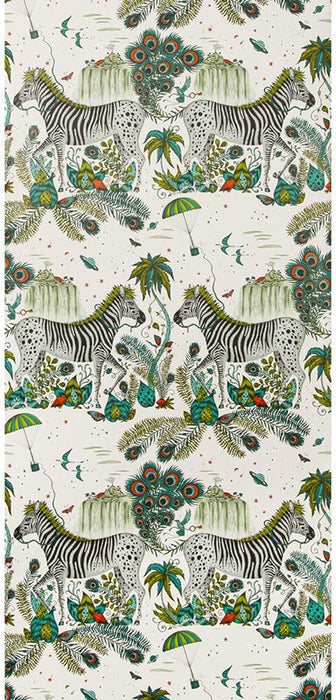 Clarke & Clarke Lost World Green Wallpaper W0117/02.CAC.0
