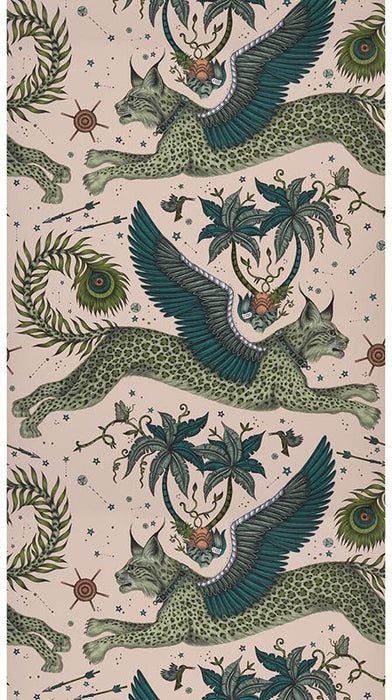 Clarke & Clarke Lynx Pink Wallpaper W0118/05.CAC.0