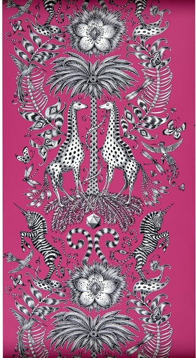 Clarke & Clarke Kruger Magenta Wallpaper W0102/04.CAC.0