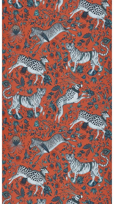 Clarke & Clarke Protea Coral Wallpaper W0119/03.CAC.0