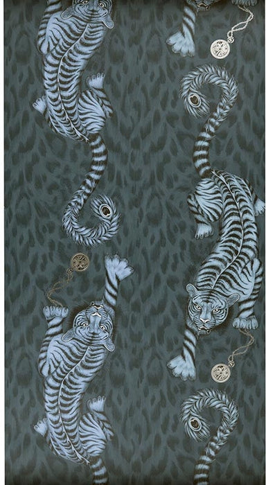 Clarke & Clarke Tigris Navy Wallpaper W0105/03.CAC.0